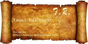 Tassi Róbert névjegykártya